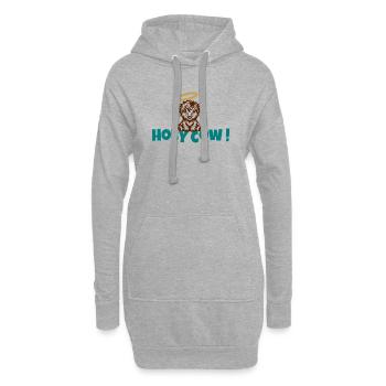Holy Cow Halo Cartoon - Hoodie-Kleid - Grau meliert - Vorne