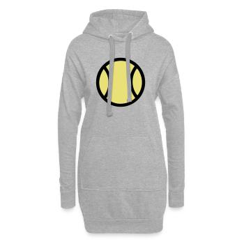 Großer Tennisball Pop-Art Icon - Hoodie-Kleid - Grau meliert - Vorne