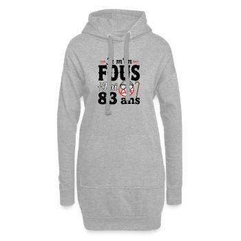 Ich bin 83 Jahre alt / 83 Jahre alt Geschenk / 83 Jahre alt T-Shirt - Hoodie-Kleid - Grau meliert - Vorne