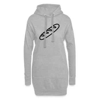 Zauberstab - Hoodie-Kleid - Grau meliert - Vorne