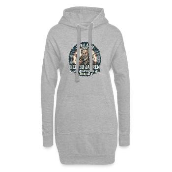 Jubiläum Humor 30 Jahre - Hoodie-Kleid - Grau meliert - Vorne