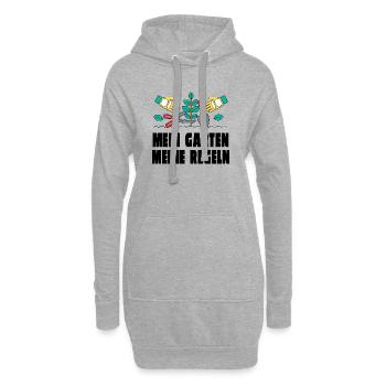Mein Garten Shirt - Hoodie-Kleid - Grau meliert - Vorne
