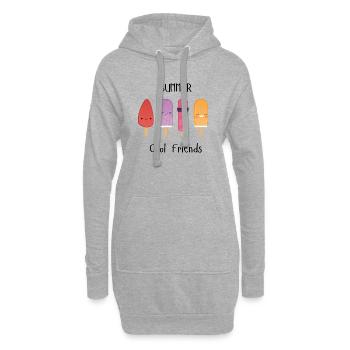 Amis cool d’été - Sweat-shirt à capuche long Femme - gris chiné - Devant