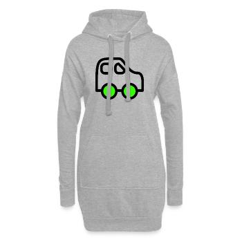 Voiture - Sweat-shirt à capuche long Femme - gris chiné - Devant