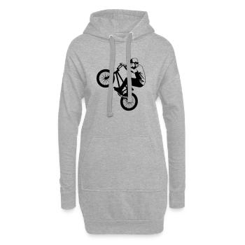 Le BMX - Sweat-shirt à capuche long Femme - gris chiné - Devant