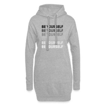 Soyez vous-même - Sweat-shirt à capuche long Femme - gris chiné - Devant