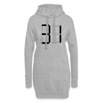 NUMÉRO 31 Trente-et-Un Cadeaux Numériques - Sweat-shirt à capuche long Femme - gris chiné - Devant