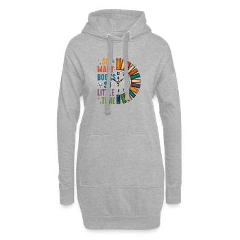 So viele Bücher, so wenig Zeit Leseratte Geschenk - Hoodie-Kleid - Grau meliert - Vorne