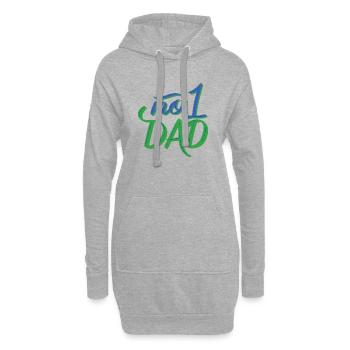 Papa n°1 – Lettrage à la main - Sweat-shirt à capuche long Femme - gris chiné - Devant