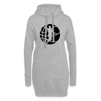 basketball - Hoodie Dress - heather grey - Front