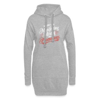 Manifester la misère et les promotions - Sweat-shirt à capuche long Femme - gris chiné - Devant