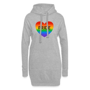 Pride Rainbow Heart LGBTQ Gay Pride Monat - Hoodie-Kleid - Grau meliert - Vorne