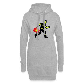Trousse d’urgence pour médecin ambulancier - Sweat-shirt à capuche long Femme - gris chiné - Devant