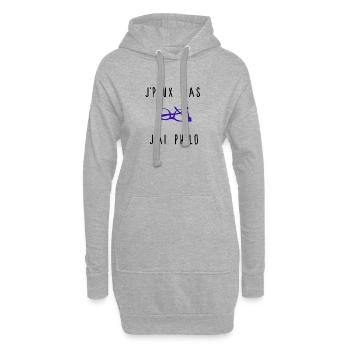 J'peux Pas J'ai Philo Humour - Sweat-shirt à capuche long Femme - gris chiné - Devant