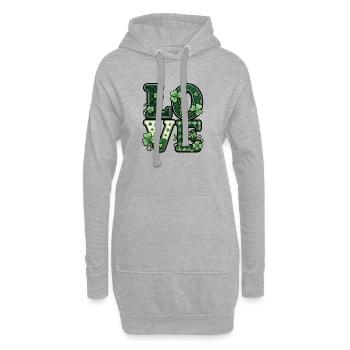 Love St Patricks Day - Hoodie-Kleid - Grau meliert - Vorne