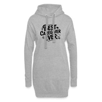 Meilleur aidant de tous les temps - Sweat-shirt à capuche long Femme - gris chiné - Devant