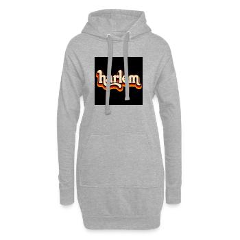 Harlem Retro Logo 70er Jahre - Hoodie-Kleid - Grau meliert - Vorne
