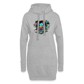 Vinyl Retro Club Neon - Hoodie-Kleid - Grau meliert - Vorne