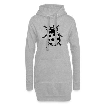 Marienkäfer - Hoodie-Kleid - Grau meliert - Vorne