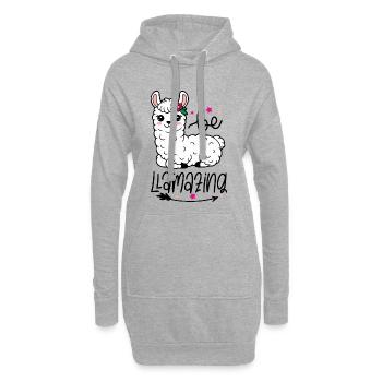 Be Amazing Alpaca Blumenkrone - Hoodie-Kleid - Grau meliert - Vorne
