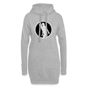 Vater Kind Silhouette Spazieren Familie Papa Liebe - Hoodie-Kleid - Grau meliert - Vorne