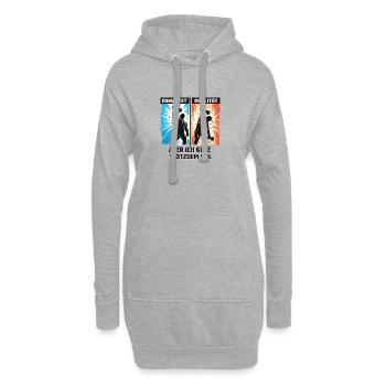 Gym Humor Fitness Geschenk lustig Spruch Training - Hoodie-Kleid - Grau meliert - Vorne