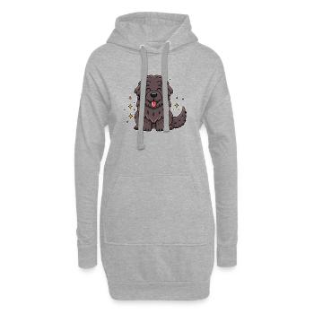 Neufundländer (Comic) - Hoodie-Kleid - Grau meliert - Vorne