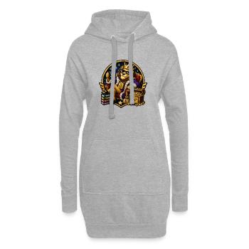 König des Mindsets - Hoodie-Kleid - Grau meliert - Vorne