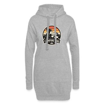 Campeuse - Sweat-shirt à capuche long Femme - gris chiné - Devant