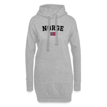 Norwegen Flagge Design Schwarz - Hoodie-Kleid - Grau meliert - Vorne