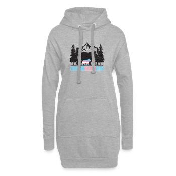 Pride Month LGBT – Schütze trans Kinder - Hoodie-Kleid - Grau meliert - Vorne