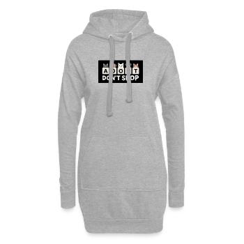 Adopt Don’t Shop – Tiere auf Würfeln, Tierheim - Hoodie-Kleid - Grau meliert - Vorne