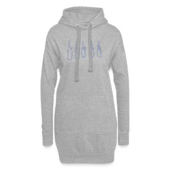 Voilier Voilier Nautics Dinghy Nœuds - Sweat-shirt à capuche long Femme - gris chiné - Devant