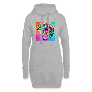 Gecko - Hoodie-Kleid - Grau meliert - Vorne
