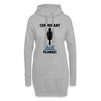 Kormoran Plongeon Mer Tauchkormoran - Hoodie-Kleid - Grau meliert - Vorne