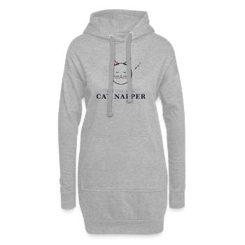 professional cat napper - Hoodie-Kleid - Grau meliert - Vorne