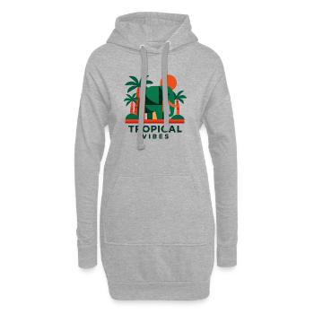 Tropical Elephant - Hoodie-Kleid - Grau meliert - Vorne
