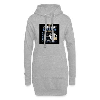 Lieblingskollege Kaffeetassen Motiv - Hoodie-Kleid - Grau meliert - Vorne