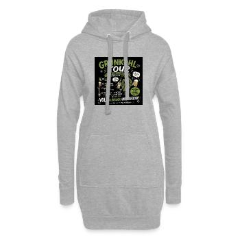 Grünkohl Tour Motiv - Hoodie-Kleid - Grau meliert - Vorne