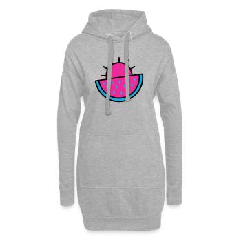 Watermelon Sun Pop Art des années 90 - Sweat-shirt à capuche long Femme - gris chiné - Devant