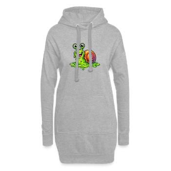 You make me slime - Hoodie-Kleid - Grau meliert - Vorne