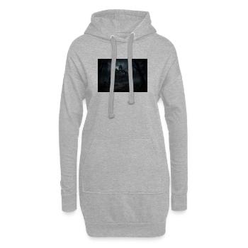 Geisterhaus im Nebelwald - Hoodie-Kleid - Grau meliert - Vorne