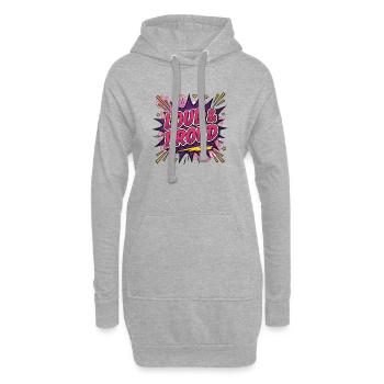 Mois de la fierté LGBTQ - Fort et fier - Sweat-shirt à capuche long Femme - gris chiné - Devant