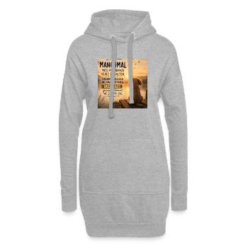Manchmal kurz anhalten – Hund am See - Hoodie-Kleid - Grau meliert - Vorne