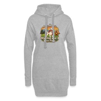 Sorry, bin schon mit dem Hund verplant! - Hoodie-Kleid - Grau meliert - Vorne