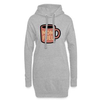 Maman Fuel Tasse à café Maman - Sweat-shirt à capuche long Femme - gris chiné - Devant