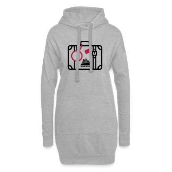 Koffer Reise Kreuzfahrt Urlaub - Hoodie-Kleid - Grau meliert - Vorne