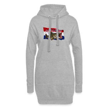Pêche au brochet Hollande - Pêche au Polder - Sweat-shirt à capuche long Femme - gris chiné - Devant