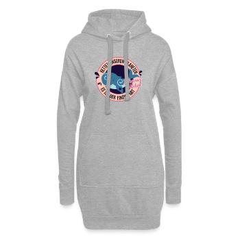 Wal Rettet den Schweinswal Tierschutz Wale Meer - Hoodie-Kleid - Grau meliert - Vorne