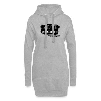 Größere Durchsetzungsfähigkeit in der Perimenopause - Hoodie-Kleid - Grau meliert - Vorne